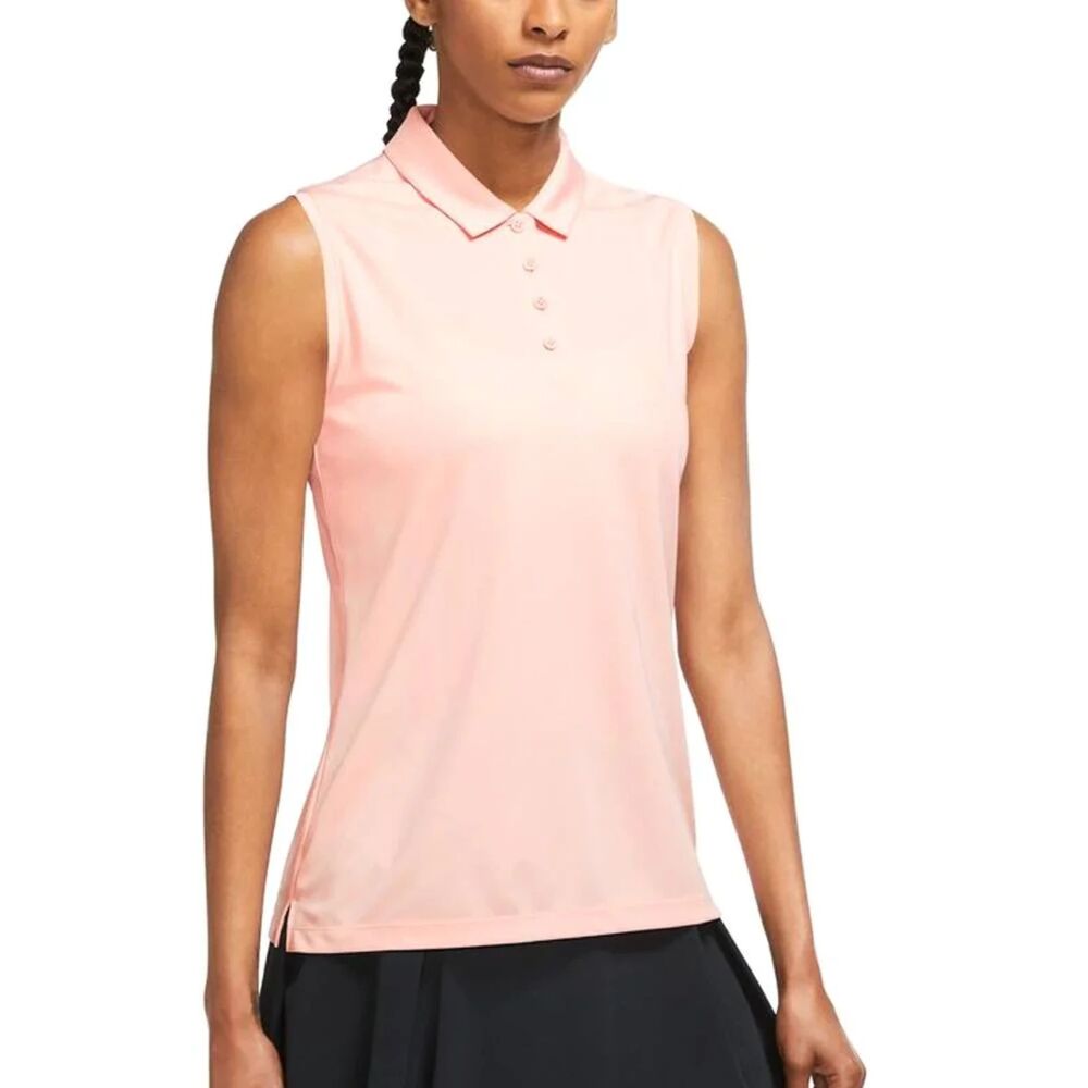 Nike Dri-Fit Women's Artic Orange Sleeveless Golf Polo (S)
